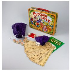 Игра настольная Десятое королевство Русское Лото Скоморохи (жестяной чемоданчик) 01730 1 шт.