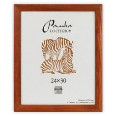 Рамка Зебра РЗ-25 24 х 30 см деревсо стеклом №1 бежевый 2 шт.