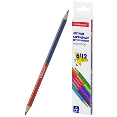 ErichKrause Цветные карандаши трехгранные двусторонние Basic Bicolor 12 цв50530 4 шт.