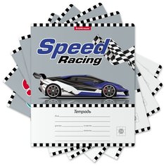 ErichKrause Тетрадь Speed Racing А5+ 170х203 мм 24 лна скрепке 60 г/кв.м клетка 49235 14 шт.