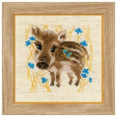 Набор для вышивания RIOLIS Сотвори Сама 1756 Маленький кабанчик 13 х 13 см 2 шт. Риолис