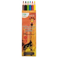 KANZY BKRJ-06 Набор цветных карандашей JUMBO 6 цвассорти 3 шт.