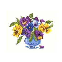 Набор для вышивания Чудесная Игла №026 40-03 Анютины глазки 19 х 16 см 2 шт.