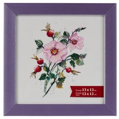 Рамка Gamma ПРК-02 13 x 13 см пластикс оргстеклом сиреневый перламутр 3 шт.