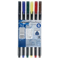 Centrum Набор ручек капилярных Liner 0.7 мм 6 цв87500 3 шт.