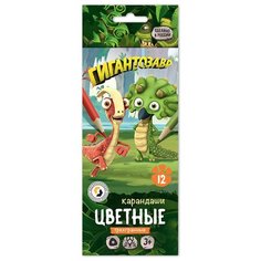 ВКФ Гигантозавр GGZ-CP-6012 Набор цветных карандашей 12 цв. 2 шт. Воскресенская карандашная фабрика