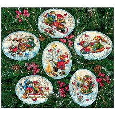 Набор для вышивания DIMENSIONS 08828 Игривые снеговики 11 x 9 см 1 шт.