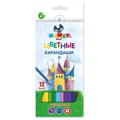 KANZY CP-5012 Набор цветных карандашей Таинственный замок 12 цв. 3 шт.