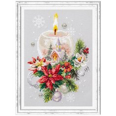 Набор для вышивания Чудесная Игла 100-231 Рождественская свеча 16 х 23 см 1 шт.