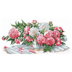 Набор для вышивания ИН №134 Б-17 Букет пионов 25.5 х 50 см 1 шт. Сделай своими руками