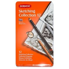 Derwent Набор цветных карандашей 12 цв12 шт34305 Sketching Collection 1 шт.