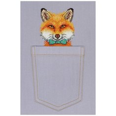 Набор для вышивания М.П.Студия В №01 вышивка на одежде №242 Хитрый лис 8 х 9 см 2 шт. Жар Птица