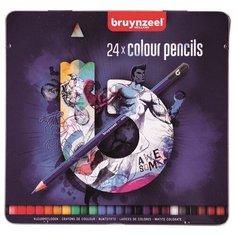 Bruynzeel Набор цветных карандашей Bruynzeel Back to School 24 штуки в металлической упаковк 24 цв60212024 Dark 1 шт.