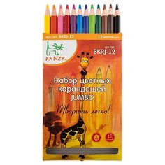 KANZY BKRJ-12 Набор цветных карандашей JUMBO 12 цвассорти 2 шт.