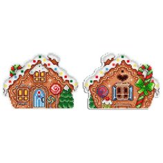 Набор для вышивания М.П.Студия Р №13 №458 Пряничный домик 12 х 9 см 1 шт. Жар Птица