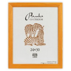 Рамка Зебра РЗ-25 24 х 30 см деревсо стеклом №3 желтый 2 шт.