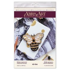 Набор для вышивания Абрис Арт AD-066 Украшение на холсте Золотая пчелка 1 шт. Abris ART