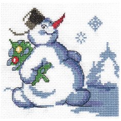 Klart набор для вышивания 6-079 Снеговик с ёлкой 3 шт.