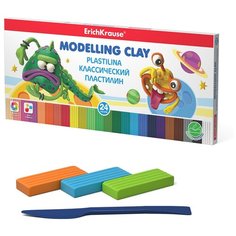 ErichKrause Классический пластилин Monsters со стеком 360 г 24 цв53412 2 шт.