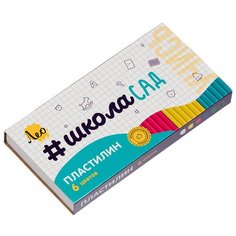 Лео Пластилин классический Учись LMC-0106 120 г ( в картонной упаковке ) 6 цв. 6 шт.