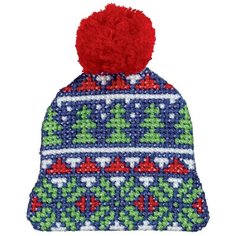 Klart набор для вышивания 8-398 Шапочка с елками 2 шт.