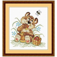 Набор для вышивания М.П.Студия М №04 №076 Мишкина радость 18 х 15 см 2 шт. Жар Птица