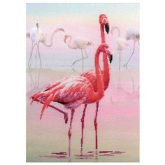 Набор для вышивания RIOLIS Частичная вышивка 0012 РТ Розовый фламинго 30 х 40 см 1 шт. Риолис