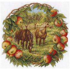 Набор для вышивания PANNA J-1453 ( Ж-1453 ) Кони в яблоках 1 шт.