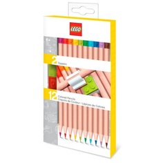 LEGO Набор цветных карандашей (12 шт.) 12 цв52064 2 насадками в форме кирпичика 1 шт.
