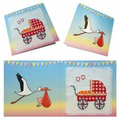 Набор для вышивания Zengana М-019 открытки С дочкой! 2 шт.