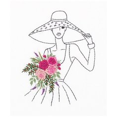 Набор для вышивания PANNA Живая картина JK-2171 Дама в шляпке 1 шт.