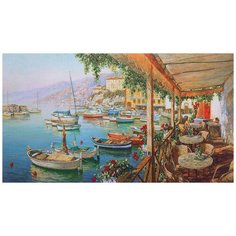 Набор для вышивания PANNA Живая картина JK-2091 ( ЖК-2091 ) Завтрак в кафе у причала 1 шт.