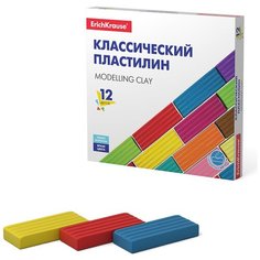 ErichKrause Классический пластилин Basic 192 г 12 цв50558 5 шт.