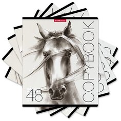 ErichKrause Тетрадь общая Wild Horse А5+ 170х203 мм 48 лна скрепке 60 г/кв.м клетка 49632 9 шт.
