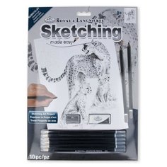 ROYAL LANGNICKEL Раскраска по номерам Эскиз №1 Леопарды SKBN15 1 шт.