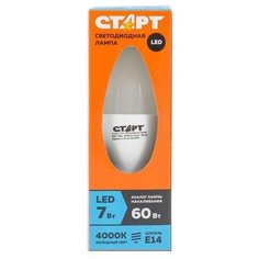 Лампа светодиодная Старт ECO E14 7W 4000 К свеча 5 шт. Start