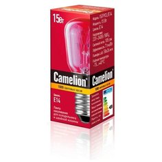 Лампа накаливания для холодильников и швейных машин Camelion 15 Вт Е14 цилиндрическая 2700 К теплый белый свет 11 шт.