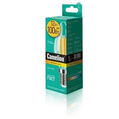 Лампа светодиодная Camelion 12 Вт E14 свеча 3000 К теплый белый свет 2 шт.