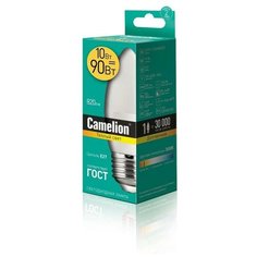 Лампа светодиодная Camelion 10 Вт Е27 свеча 3000 К теплый белый свет 3 шт.