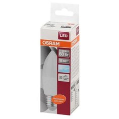Лампа светодиодная Osram 6.5 Вт E27 свеча 4000 К нейтральный белый свет 4 шт.