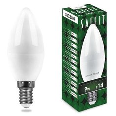 Лампа светодиодная Saffit 9 Вт E14 свеча 2700 К теплый белый свет 4 шт.