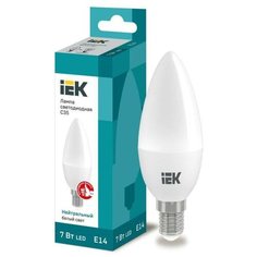 Лампа светодиодная IEK 7 Вт E14 свеча 4000 К нейтральный белый свет 4 шт.