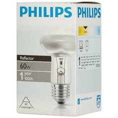 Лампа накаливания Philips 60 Вт E27 рефлекторная зеркальная 2700 К теплый белый свет 5 шт.