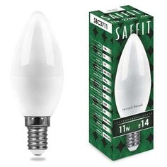Лампа светодиодная Saffit 11 Вт E14 свеча 2700 К теплый белый свет 3 шт.