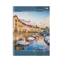 Тетрадь общая Проф-пресс Лодки у горного озера А4 60 листов в клетку на спирали 3 шт.