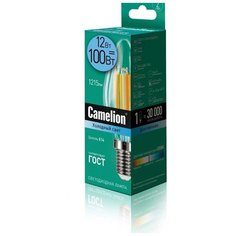 Лампа светодиодная Camelion 12 Вт E14 свеча 4500 К холодный белый свет 2 шт.