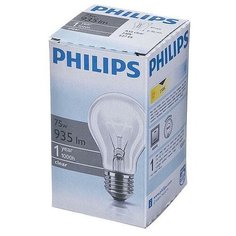Лампа накаливания Philips 75 Вт E27 грушевидная прозрачная 2700 К теплый белый свет 9 шт.