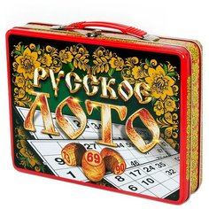 Игра настольная Десятое королевство Русское Лото Русские узоры (жестяной чемоданчик) 01770 1 шт.