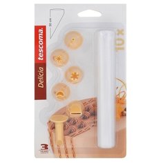 Tescoma Кондитерский мешок Delicia, с насадками, 16 шт., прозрачный/желтый