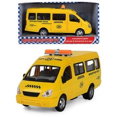 Детская инерционная машинка Play Smart с открывающимися дверями, модель Микроавтобус, Маршрутное такси, со светом и звуком